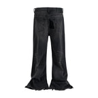 DARK PATCHWORK FLARE DENIM