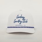 Cursive Roped Hat White