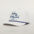 Cursive Roped Hat White