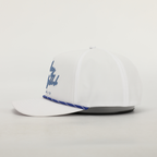 Cursive Roped Hat White