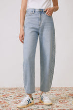 Queens Of Noise High Rise Barrel Jeans HJ026 [FINAL SALE]
