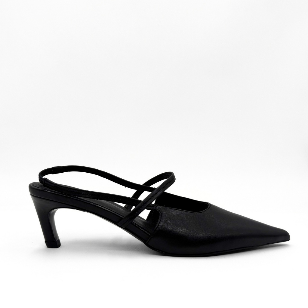 Connie Slingback Leather Heels