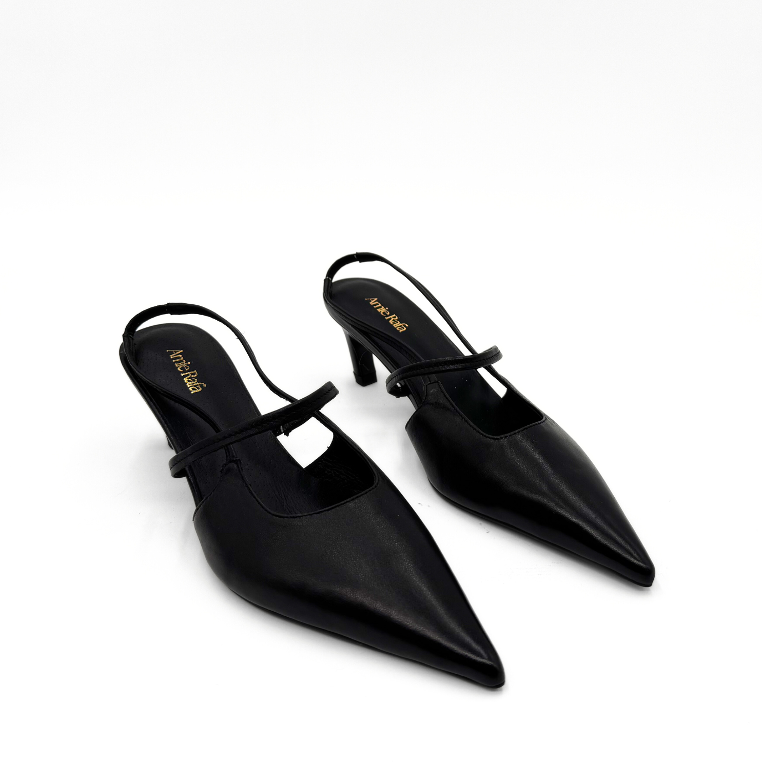 Connie Slingback Leather Heels
