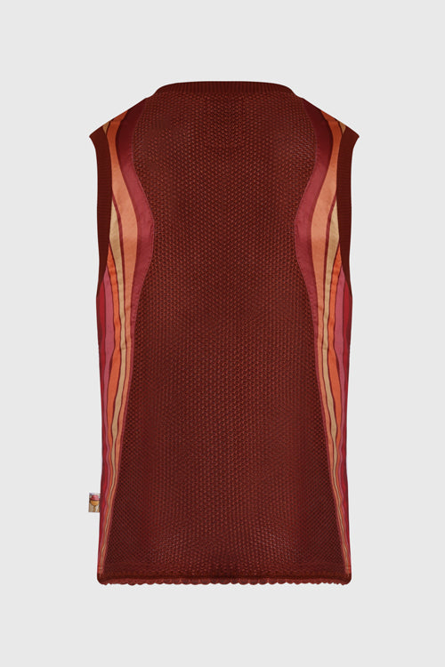 7eventies Crochet Knit Sleeveless Vest