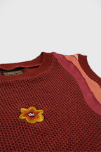 7eventies Crochet Knit Sleeveless Vest