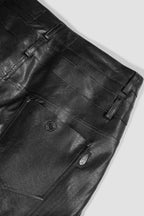 Faux Fur Vegan Leather Double Jeans