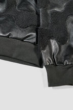 Faux Fur Vegan Leather Camouflage Jacket