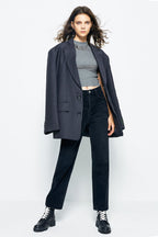 Manhattan High Rise Straight Ankle Jeans HJ160