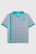 Racket Club Buttonless Crochet Polo
