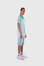 Racket Club Buttonless Crochet Polo