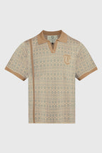 Racket Club Buttonless Crochet Polo