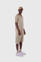 Racket Club Buttonless Crochet Polo