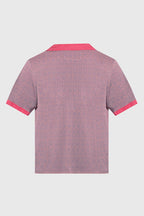 Racket Club Buttonless Crochet Polo