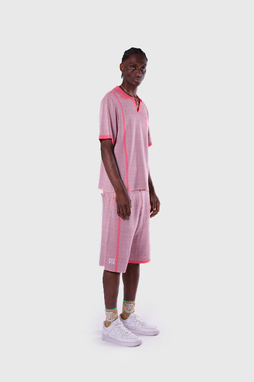 Racket Club Buttonless Crochet Polo