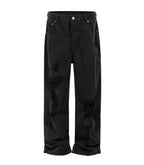 NOIR DESTROYED WORK PANTS