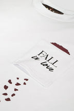 Fall In Love Oversized Pocket Tee