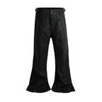WAXED FLARE BIKER DENIM