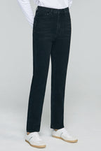 Two Shots High Rise Straight Crop Jeans HJ013