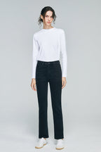 Two Shots High Rise Straight Crop Jeans HJ013